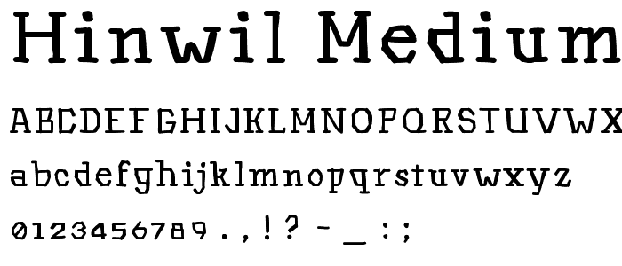 Hinwil Medium font